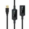 USB ilginamasis kabelis NANOCABLE 10.01.0213 Juoda 15 m