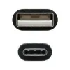 USB A - USB C kabelis NANOCABLE 10.01.210 Juoda