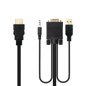 HDMI uz VGA ar Audio Adapteris NANOCABLE 10.15.4350 1,8 m Melns