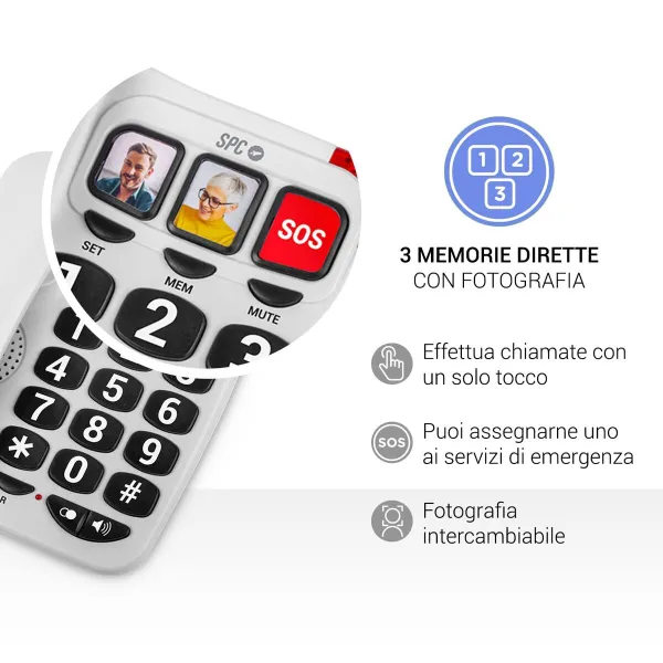 Landline for the Elderly SPC 3295B White