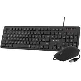 Klaviatūra ir pelė Subblim SUBKBC-CSSK01 Juoda QWERTY