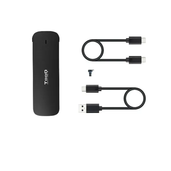 Ārējā kaste TooQ TQE-2201B Melns USB-C USB 3.0 M.2