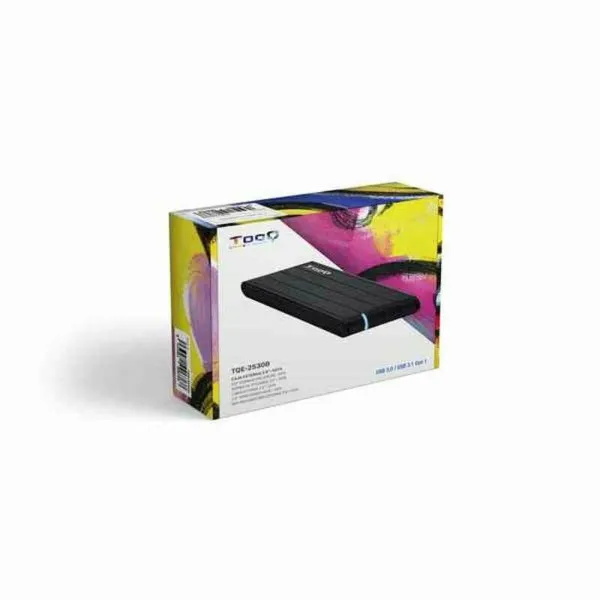 Cietā Diska Ietvars TooQ TQE-2530B 2.5" SATA USB 3.0 Melns 2,5"