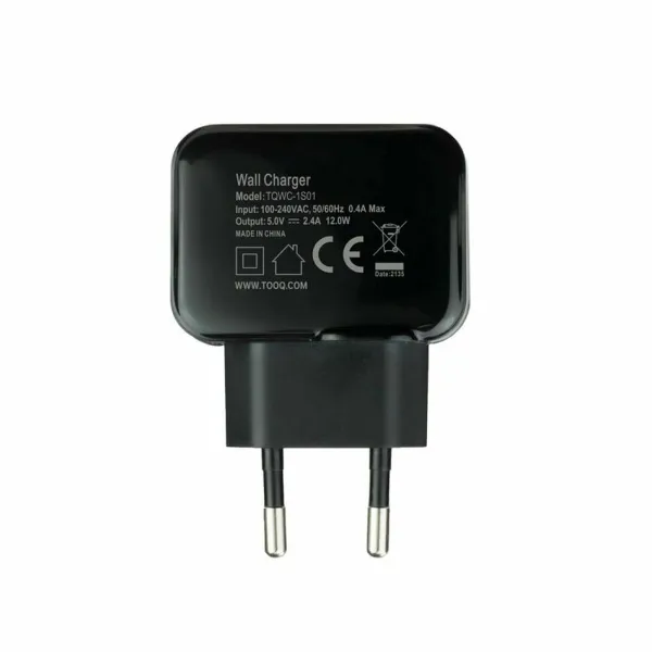Wall Charger TooQ TQWC-1S01 Black 12 W