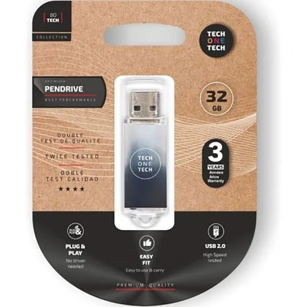 USB atmintukas Tech One Tech Be B&W 32 GB