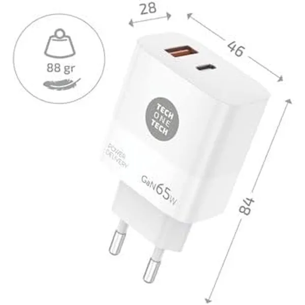 Wall Charger + USB-C Cable Tech One Tech TEC2273