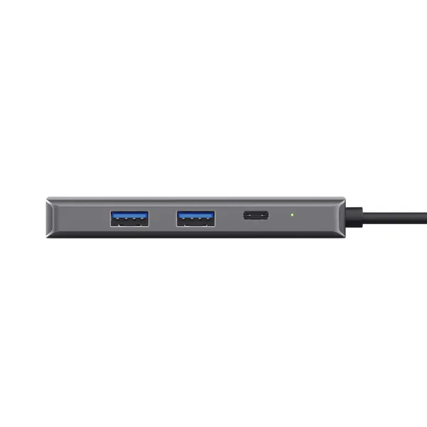 USB-разветвитель Trust 24968 Серебристый (1 штук)