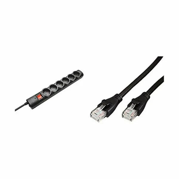 Schuko 6 virzienu daudzligzdu adapteris Trust 21059 230 V Melns