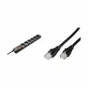 Schuko 6 virzienu daudzligzdu adapteris Trust 21059 230 V Melns