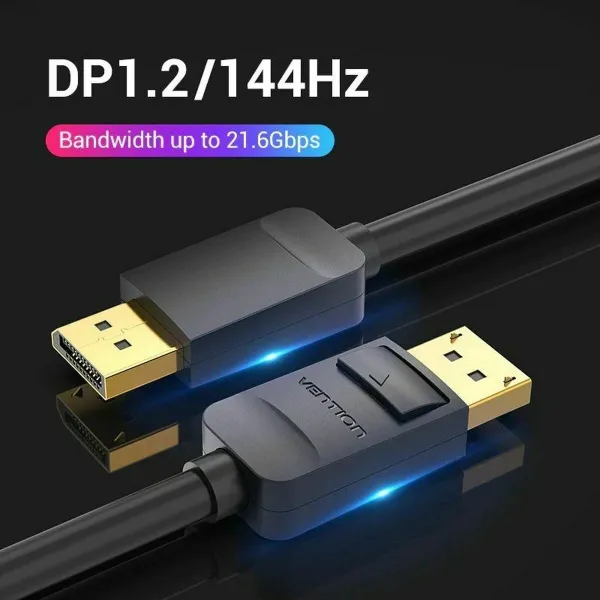 DisplayPort kabelis Vention HACBI Juoda 3 m