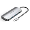 USB-keskitin Vention TOHHB Hopeinen