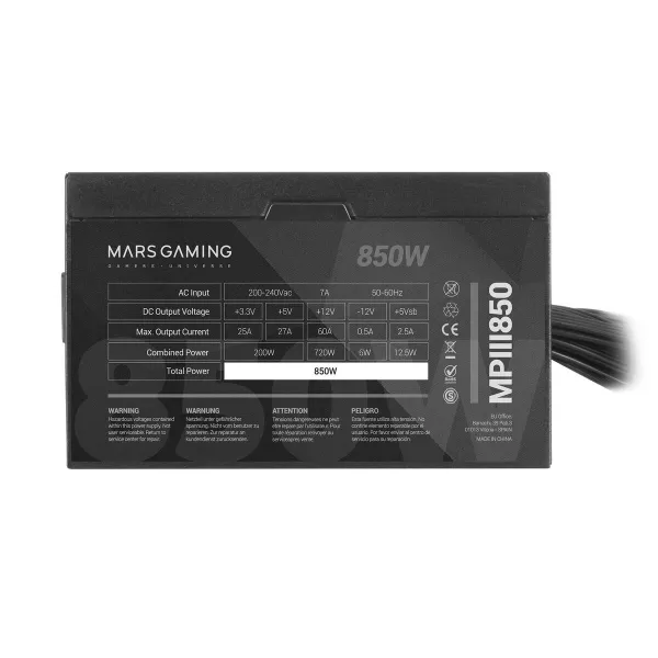 Strāvas padeve Mars Gaming MPIII850
