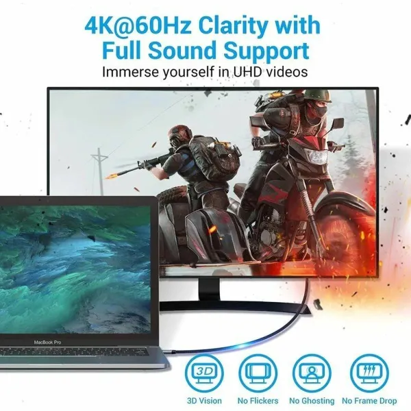 USB-C - HDMI kabelis Vention CRBBF 1 m