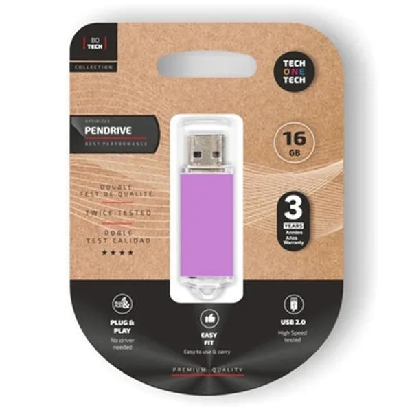 USB atmintukas Tech One Tech Basic 16 GB Purpurinis