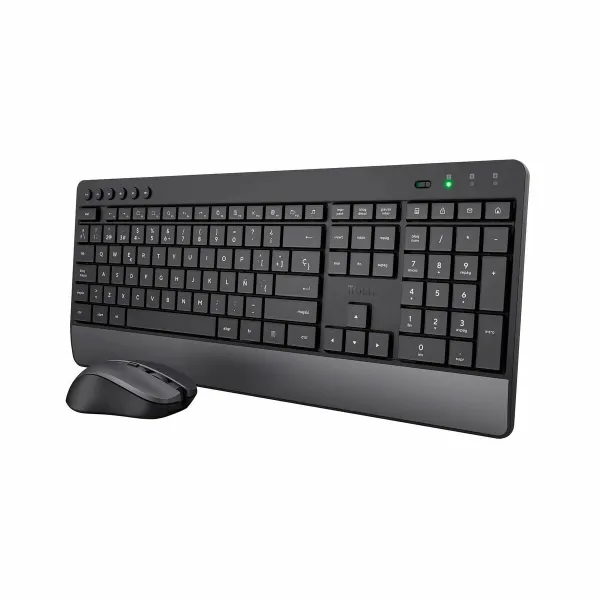 Klaviatūra ir pelė Trust Trezo Juoda Ispaniška Qwerty