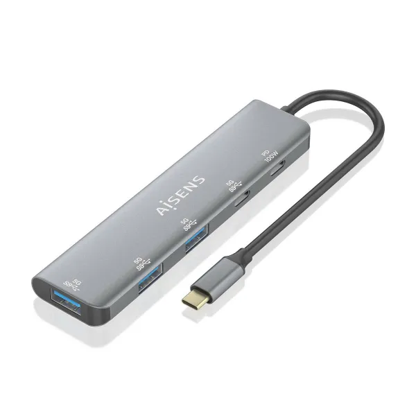 USB-разветвитель Aisens A109-0857 Серый (1 штук)