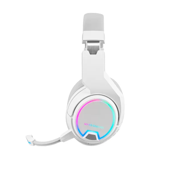 Headphones with Microphone Mars Gaming MHW-100 White