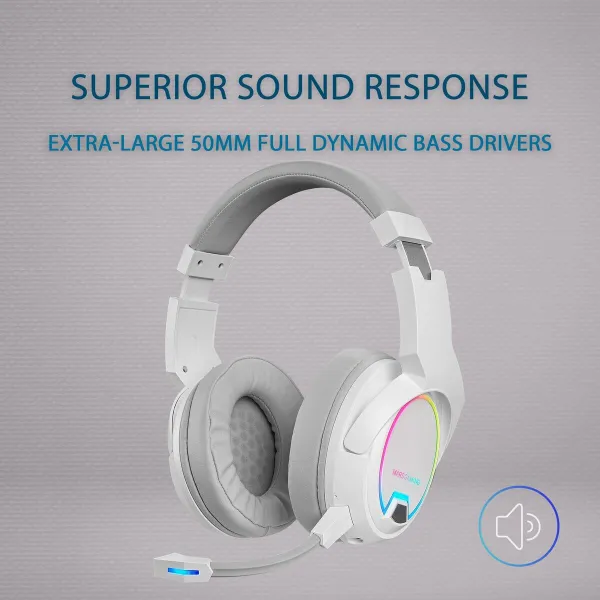Headphones with Microphone Mars Gaming MHW-100 White