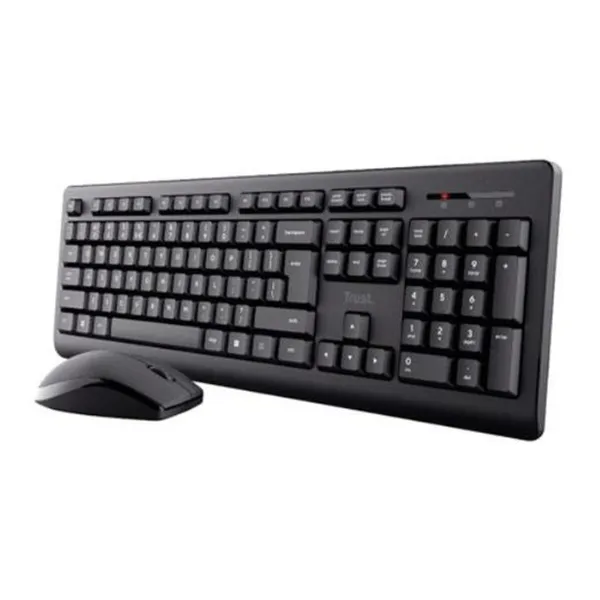 Klaviatūra ir pelė Trust 25433 Juoda Ispanų QWERTY