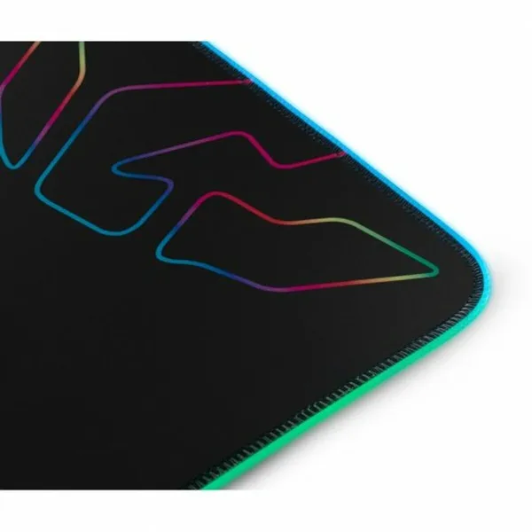 Gaming Mat with LED Illumination Krom Knout RGB Black