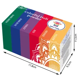 Holi värvipulber - komplekt 6 x 100 g