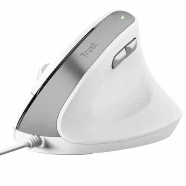 Ergonomic Optical Mouse Trust Bayo II White Black 2400 dpi