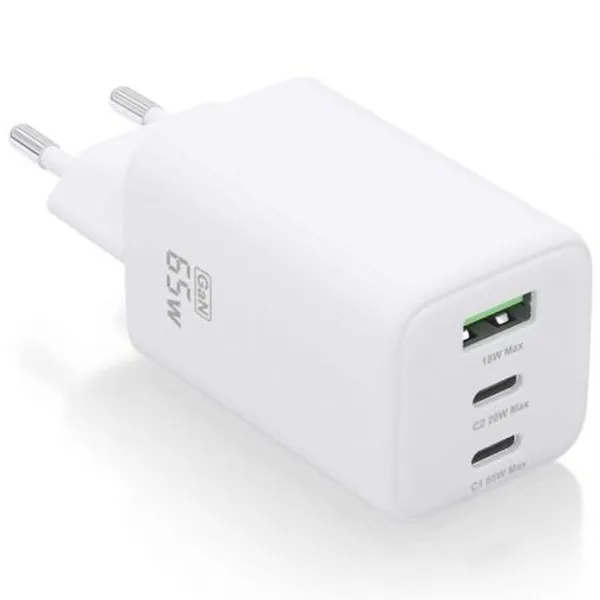 Wall Charger Aisens ASCH-65W3P041-W White Multicolour 65 W