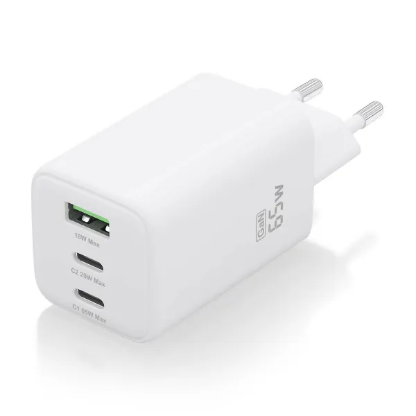 Wall Charger Aisens ASCH-65W3P041-W White Multicolour 65 W