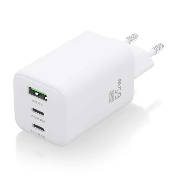 Wall Charger Aisens ASCH-65W3P041-W White Multicolour 65 W