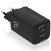 Wall Charger Aisens ASCH-65W3P042-BK Black Multicolour 65 W