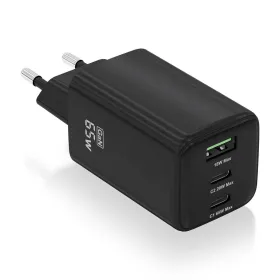 Wall Charger Aisens ASCH-65W3P042-BK Black Multicolour 65 W
