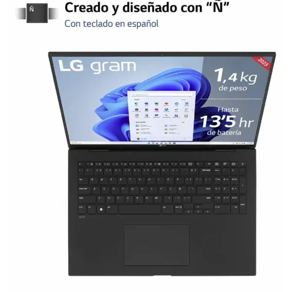 Laptop LG 17Z90R-E.AD78B 17" Intel Core i7-1360P 32 GB RAM 1 TB SSD NVIDIA GeForce RTX 3050 Espanjalainen Qwerty