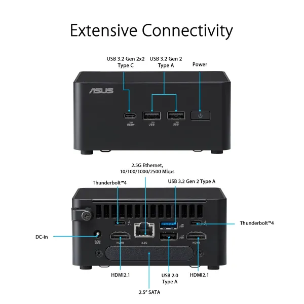 Mini Dators Asus NUC 14 Pro RNUC14RVKI300002I Intel Core 3 100u