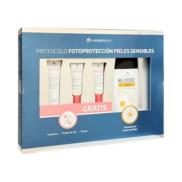 Heliocare 360º Mineral Tolerance Fluid Spf50 50ml Set 4 Pieces