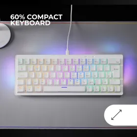 Žaidimų klaviatūra Mars Gaming MKMINIPROWBES Balta Ispaniška Qwerty