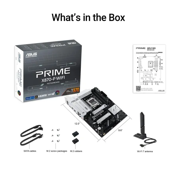 Pagrindinė plokštė Asus PRIME X870-P WIFI AMD AMD AM5