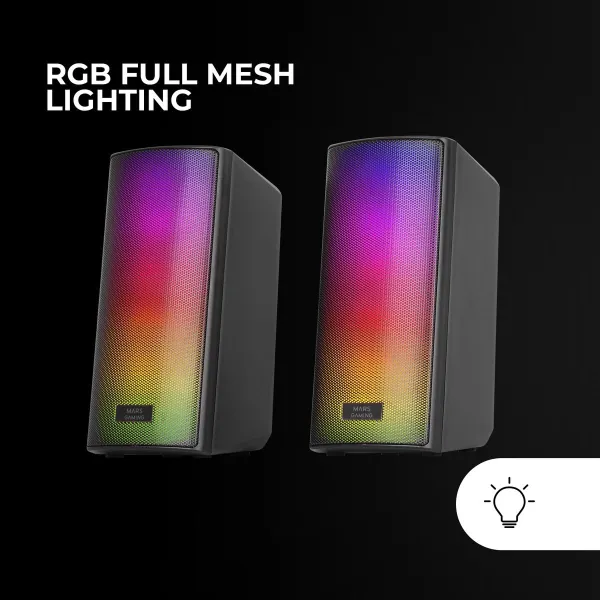 PC-kaiuttimet Mars Gaming MSRGB2 Musta
