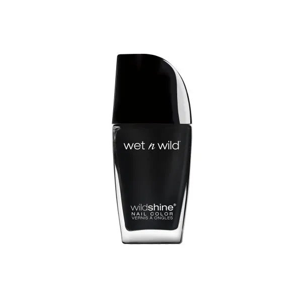 Wet N Wild Wild Shine Nail Color E485D Black Creme 