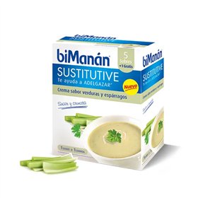 Bimanán Sustitutive Vegetable and Asparagus Cream 5x1 Units 330g