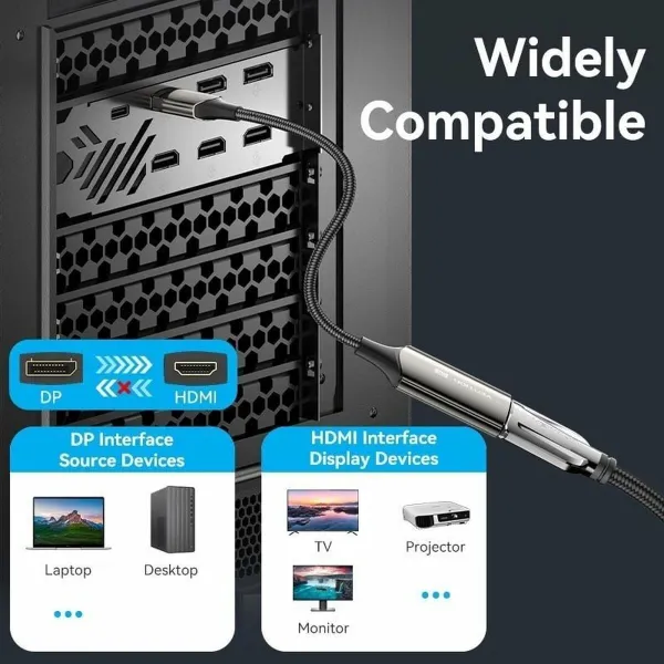 Кабель DisplayPort на HDMI Vention HFNBC Чёрный