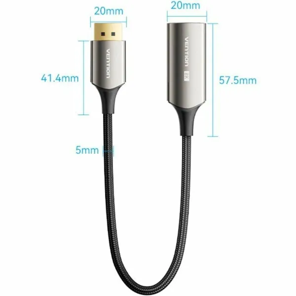 Кабель DisplayPort на HDMI Vention HFNBC Чёрный