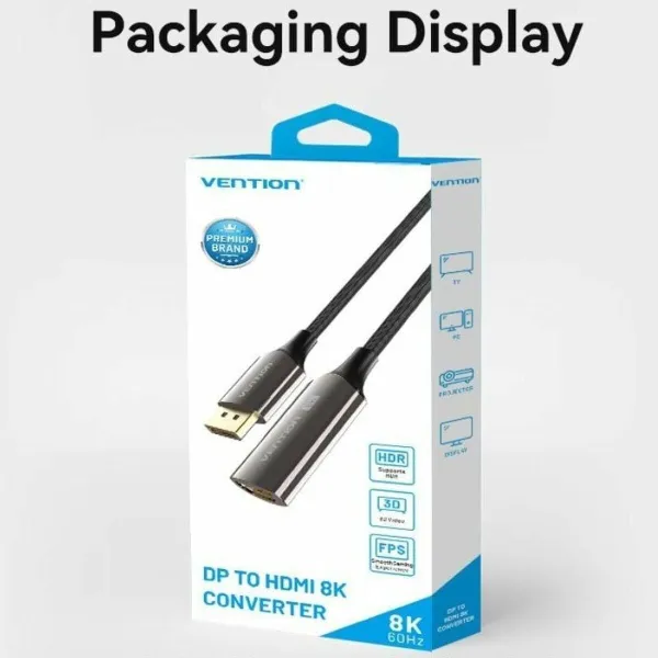 Кабель DisplayPort на HDMI Vention HFNBC Чёрный