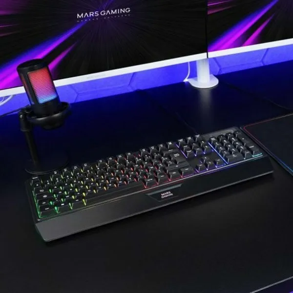 Žaidimų pelė Mars Gaming MK124ES Juoda Ispaniška Qwerty