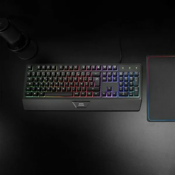 Žaidimų pelė Mars Gaming MK124ES Juoda Ispaniška Qwerty