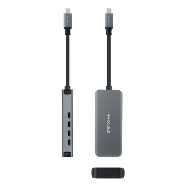 USB-разветвитель NANOCABLE 10.16.4504 Серый
