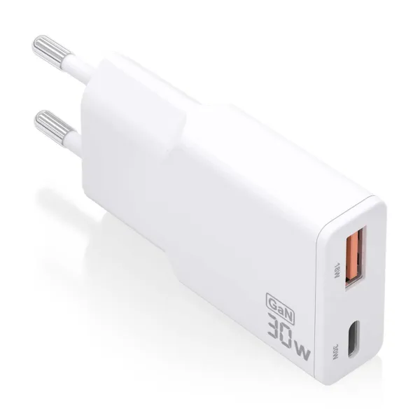 Wall Charger Aisens ASCH-30W2P046-W White 30 W