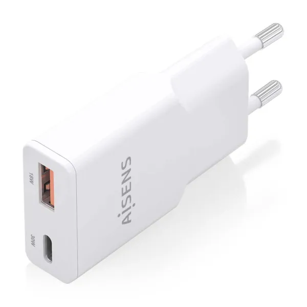 Wall Charger Aisens ASCH-30W2P046-W White 30 W