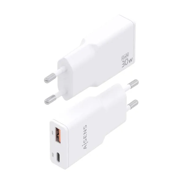 Wall Charger Aisens ASCH-30W2P046-W White 30 W