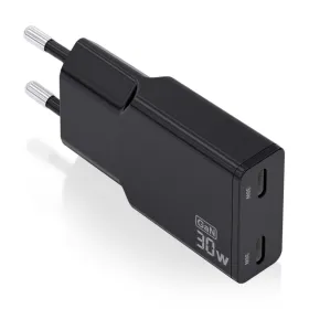 Wall Charger Aisens ASCH-30W2P049-BK Black 30 W