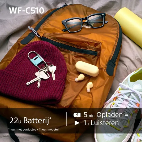 Bluetooth-наушники Sony WFC510W.CE7 Белый